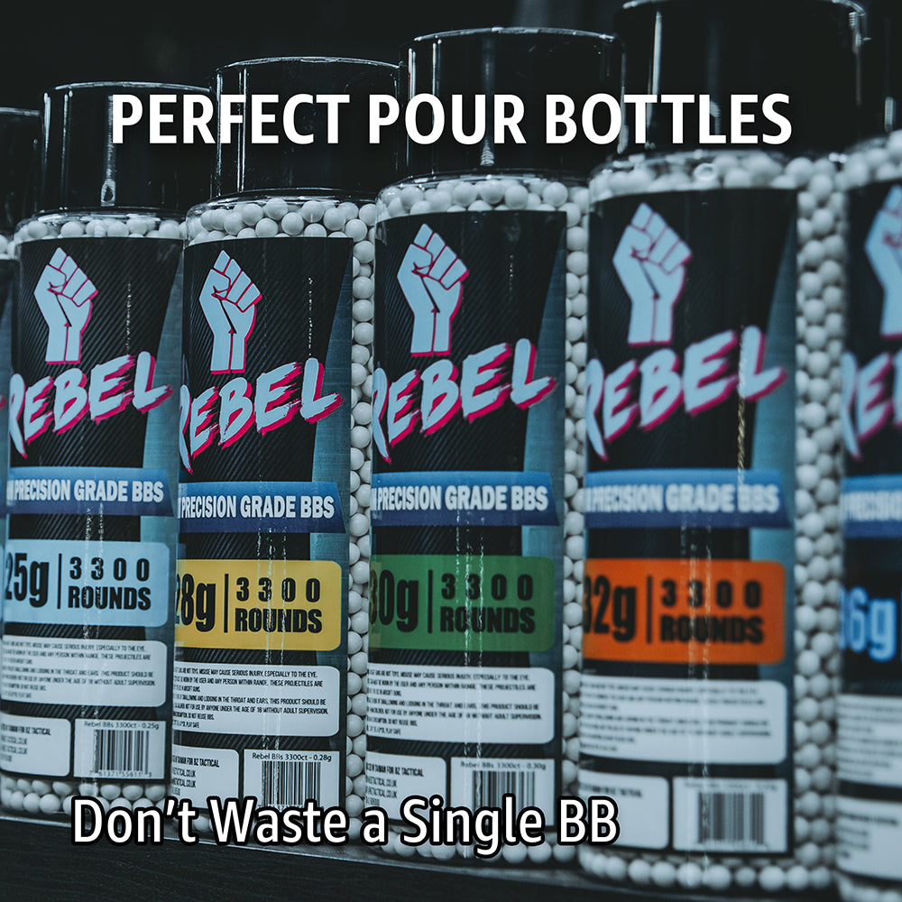 Rebel Precision Heavyweight BIO 6mm BBs 850pcs Bottle - 0.43g