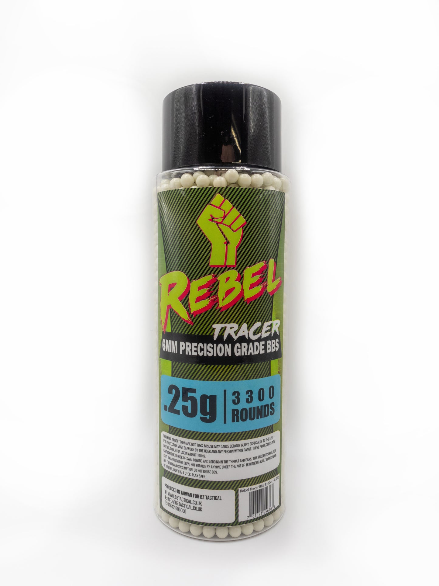 Rebel Precision 6mm Tracer BBs 3300ct Bottle - 0.25g