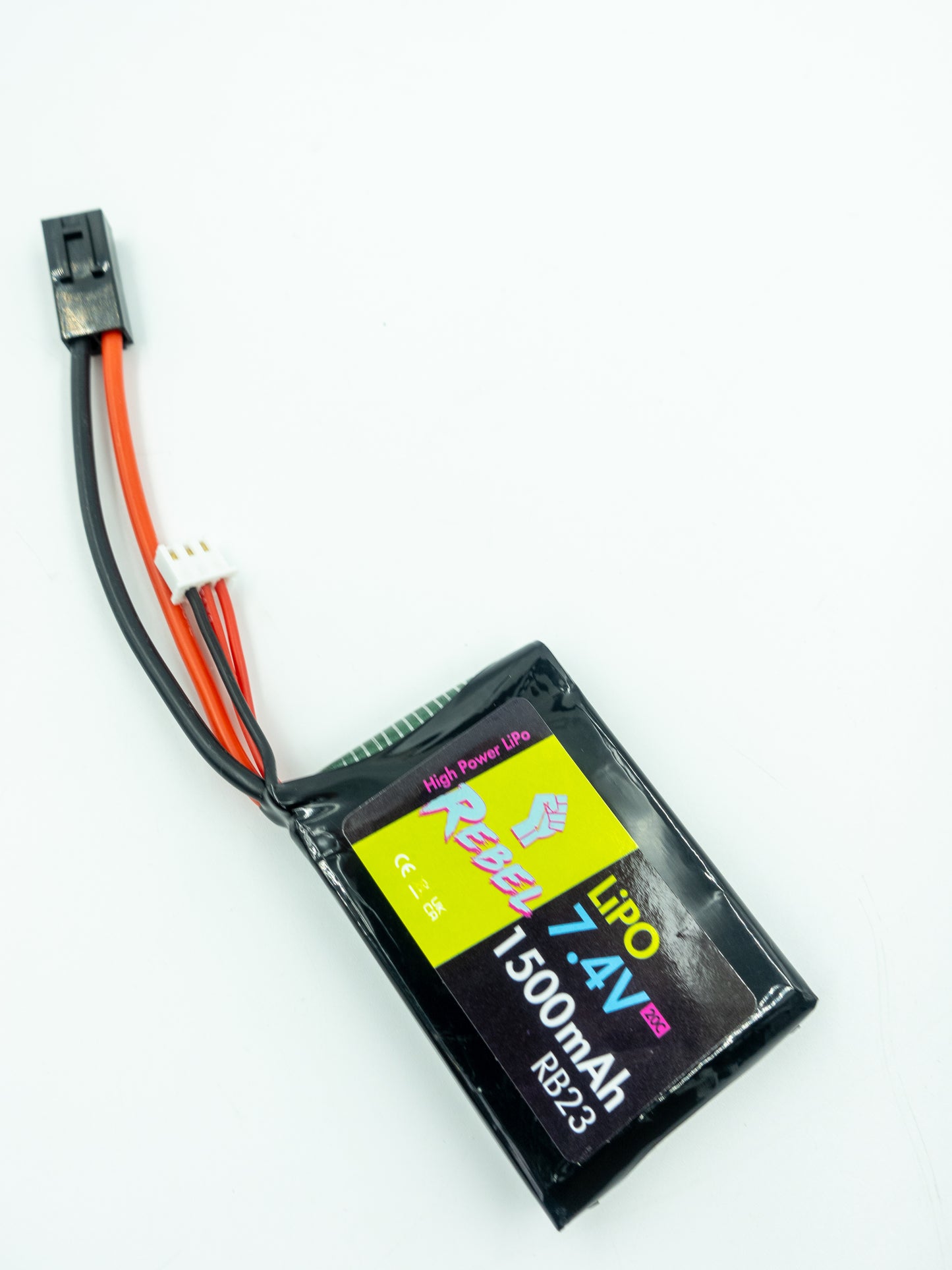 Rebel Battery - 1500mAh LiPo 7.4V 20C stick (PEQ/AN-15) - Mini Tamiya