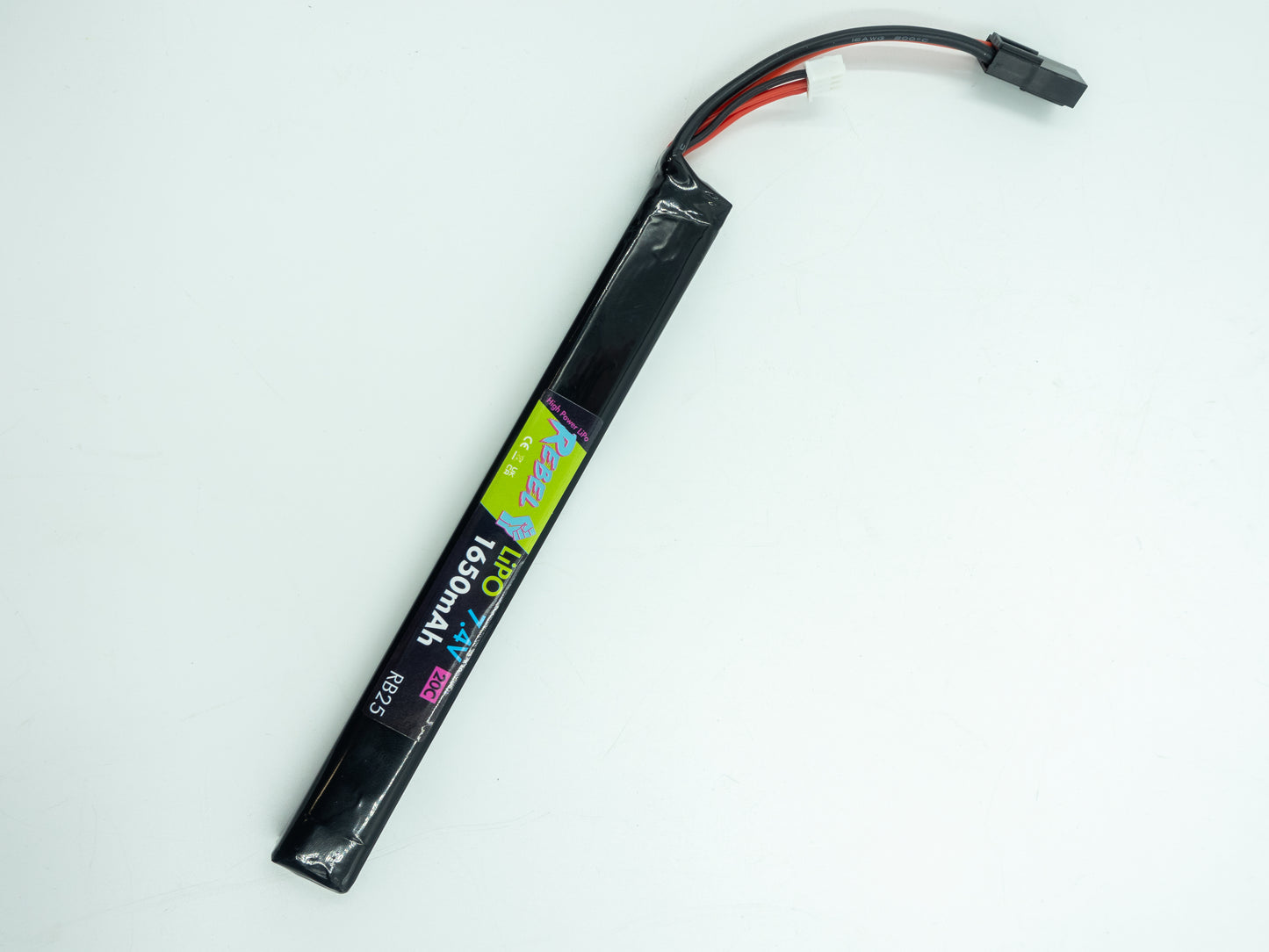 Rebel Battery - 1650mAh LiPo 7.4V 20C AK Stick Mini Tamiyla