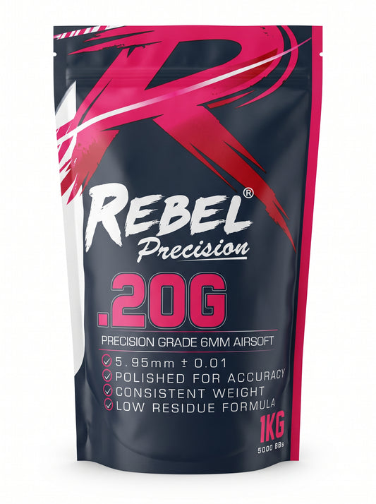 Rebel Precision 6mm BBs 1kg Bag - 0.20g