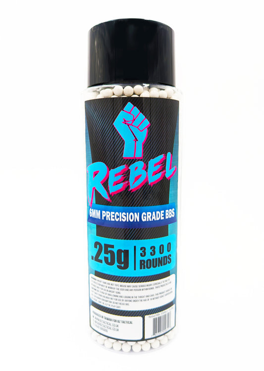 Rebel Precision 6mm BBs 3300ct Bottle - 0.25g
