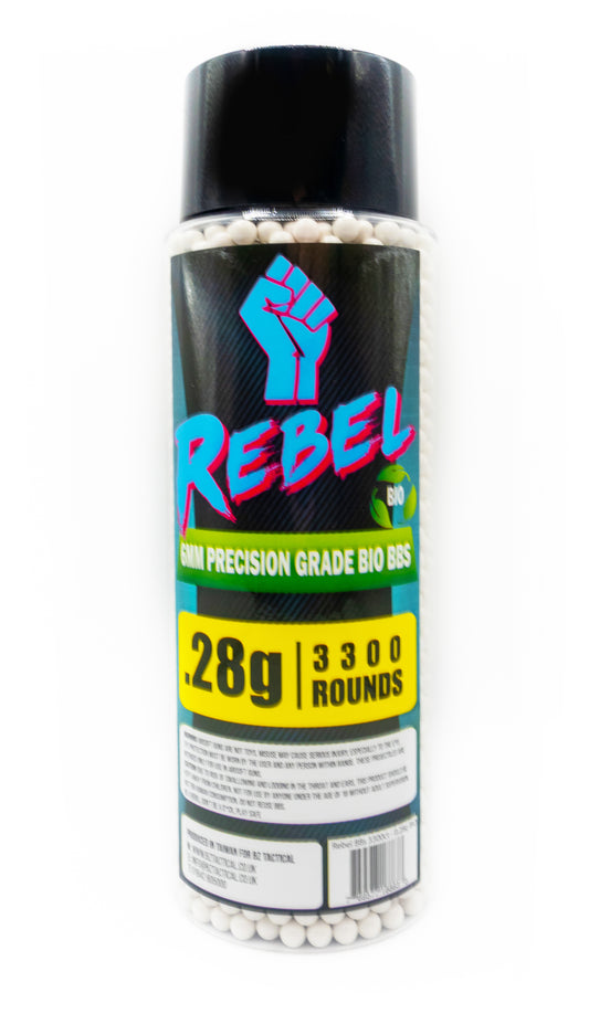 Rebel Precision 6mm BIO BBs 3300ct Bottle - 0.28g