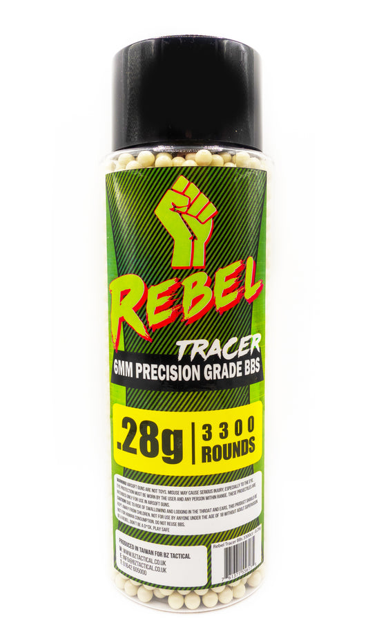 Rebel Precision 6mm Tracer BBs 3300ct Bottle - 0.28g