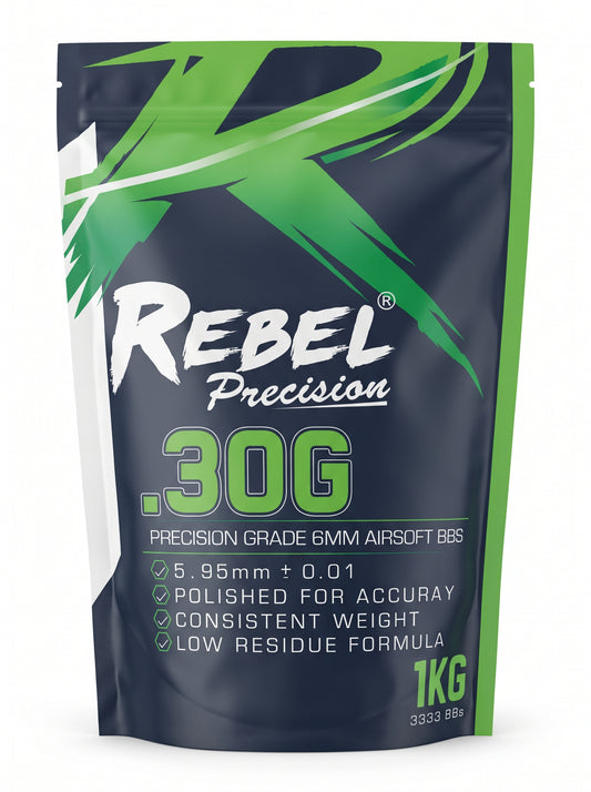 Rebel Precision 6mm BBs 1kg Bag - 0.30g