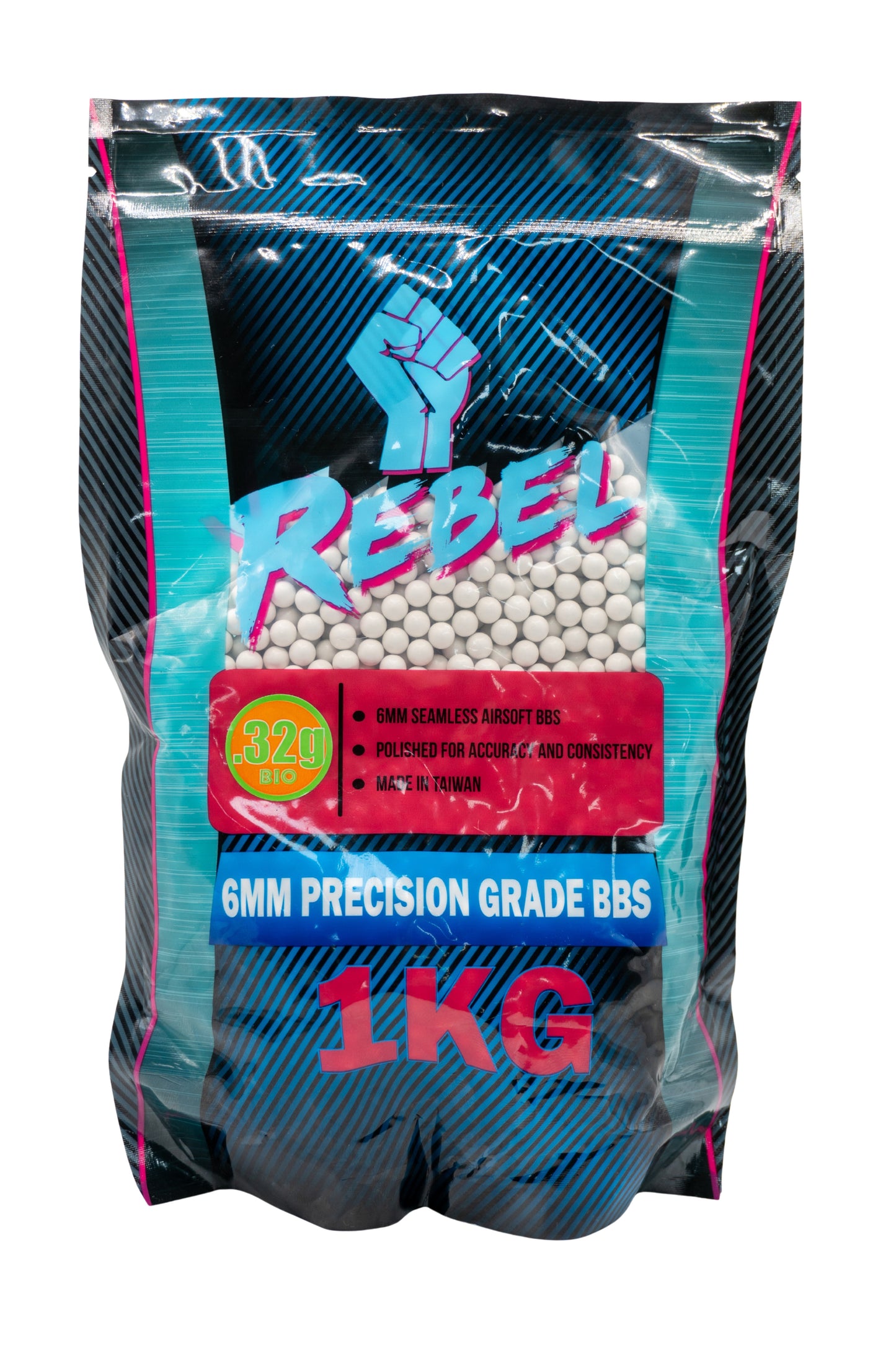 Rebel Precision 6mm BIO BBs 1kg Bag - 0.32g