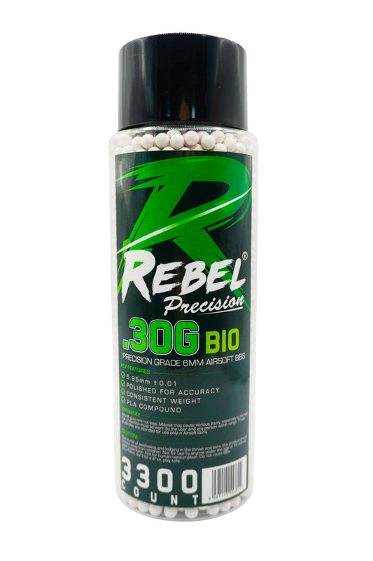 Rebel Precision 6mm BIO BBs 3300ct Bottle - 0.30g