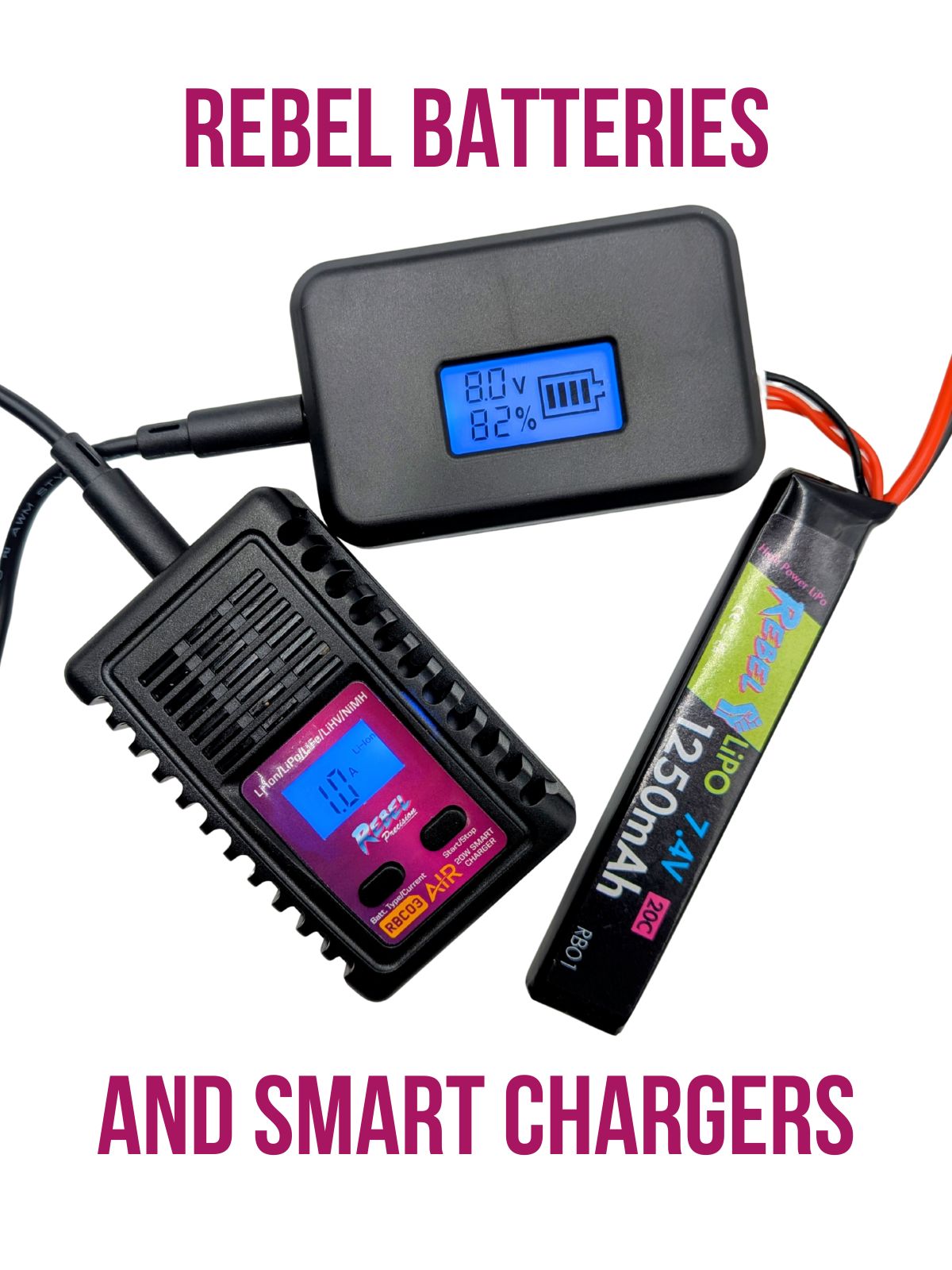 Rebel RBC02 Ultra Compact Smart Charger (Lipo/Li-Ion)