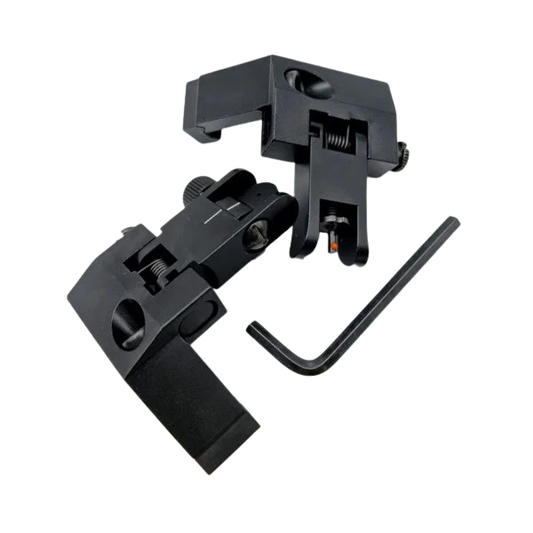 Rebel Precision 45° Flip Up Offset Iron Sight - Black