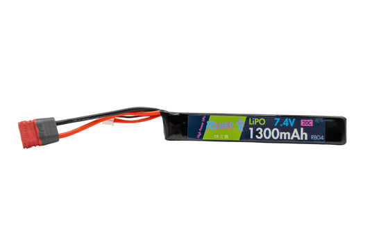 Rebel Battery - 1300mAh Lipo 7.4V 20C Stick - Deans