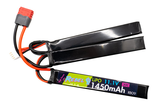 Rebel Battery - 1450mAh Lipo 11.1V 30C Nunchuck - Deans