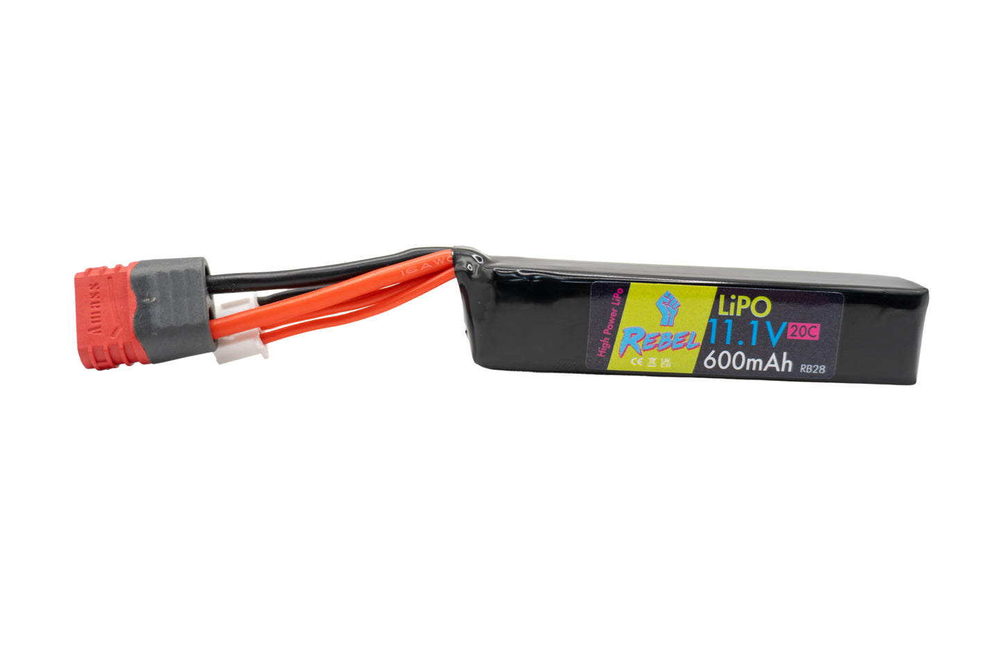 Rebel Battery - 600mAh Lipo 11.1V (PDW)  - Deans (fits the EMG Autobot)