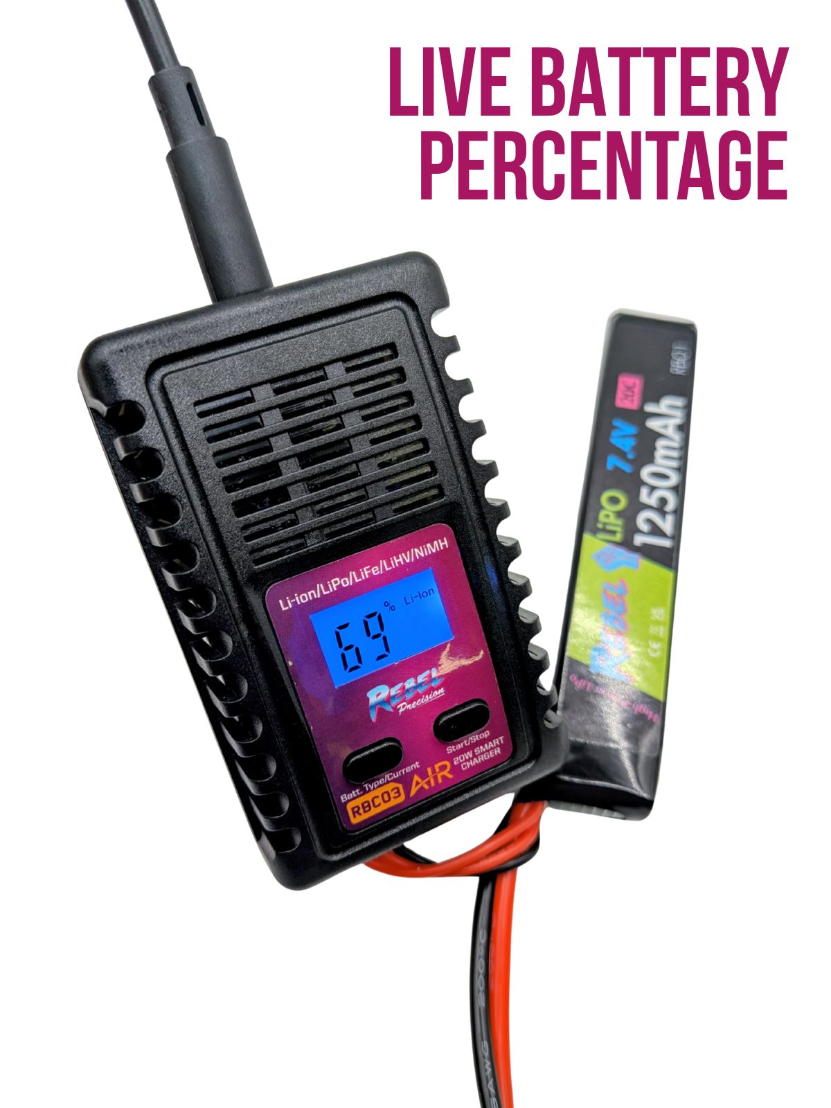 Rebel RBC03 Smart Balance Battery Charger (LiPO,Li-Ion,NiMH,LiFe,HPA)