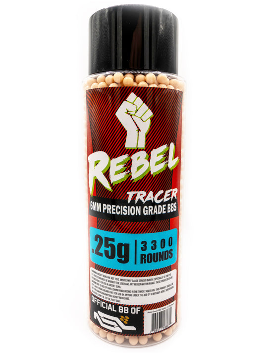 Rebel Precision 6mm Red Tracer BBs 3300ct Bottle - 0.25g
