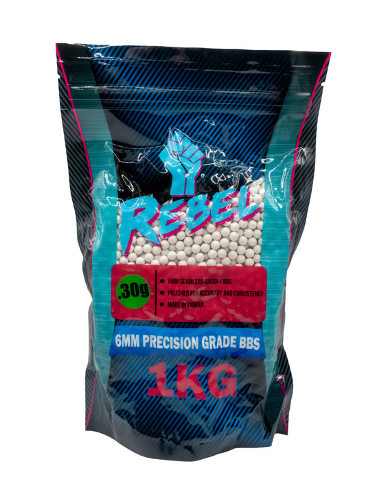 Rebel Precision 6mm BBs 1kg Bag - 0.30g