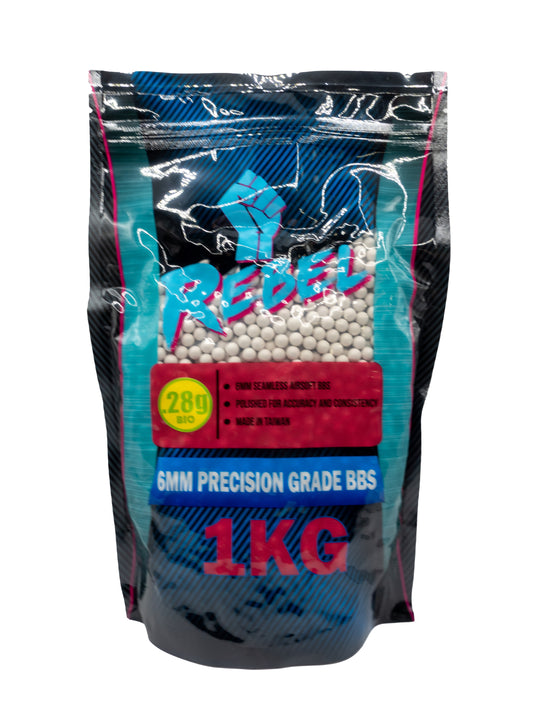 Rebel Precision BIO 6mm BBs 1kg Bag - 0.28g