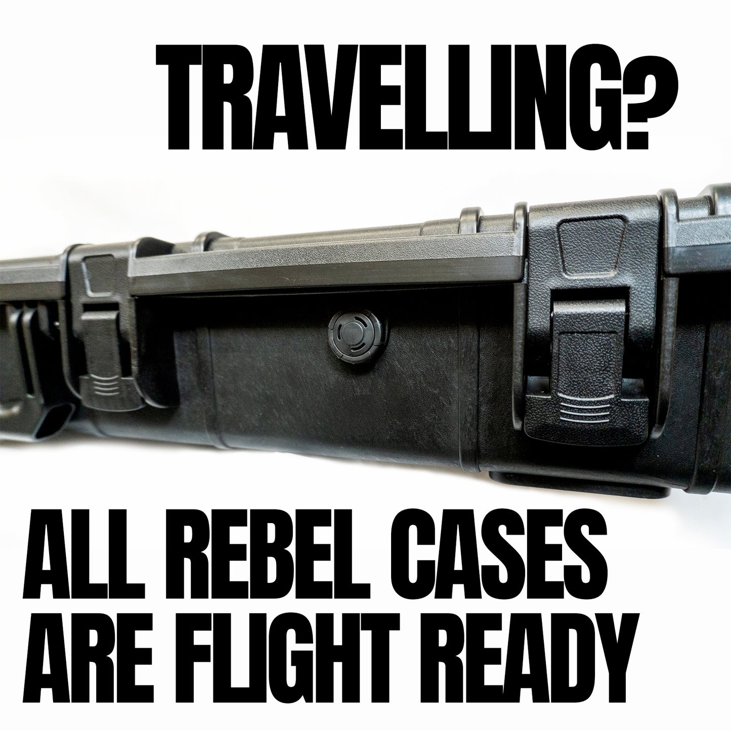 Rebel Small+ Polymer Hard Case (Wave/PnP Foam) - IP67 Waterproof, Flight-Ready