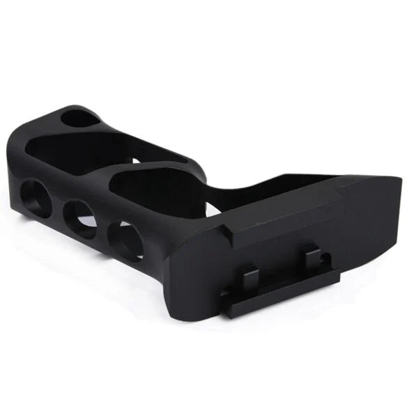 Rebel Picatinny CNC Skeleton Long Angled Foregrip - Black