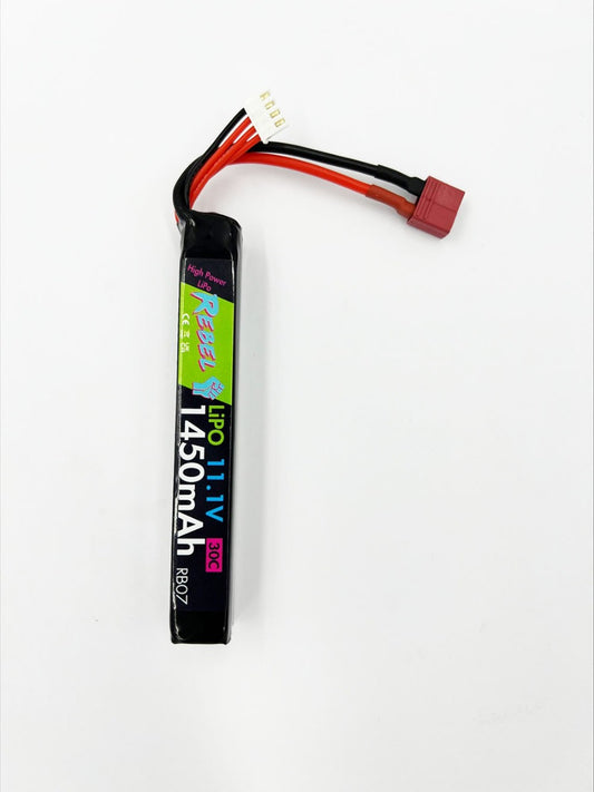 Rebel Battery - 1450mAh Lipo 11.1V 30C Stick - Deans